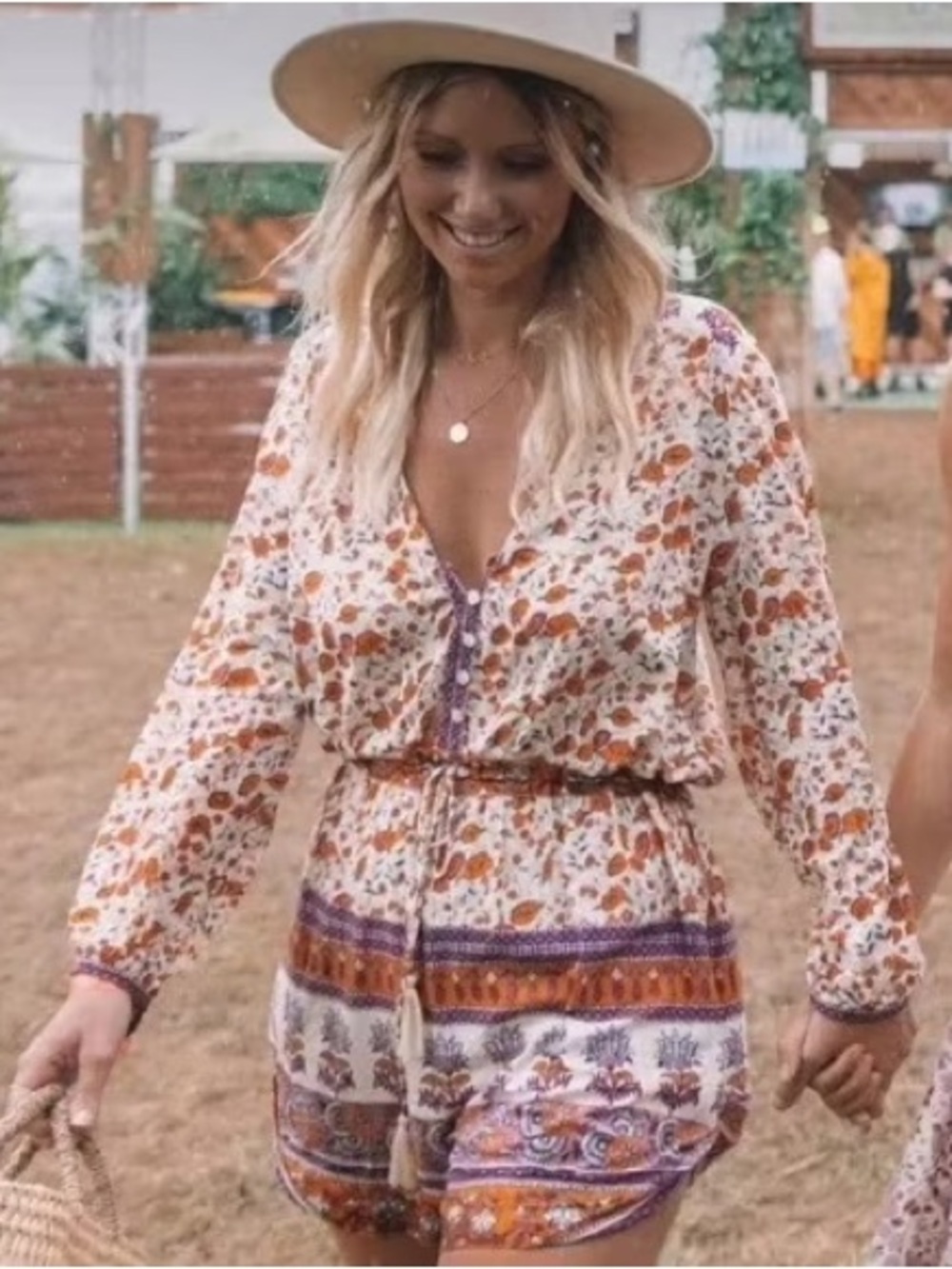 Spell Gypsy Love Romper -orange NWT size Small -still in original sealed package